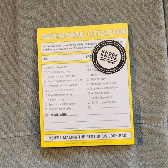 Office Bundle Panic Button, Sign, F*cking Breathe Rock and Awesome Citation - Picture 6 of 6